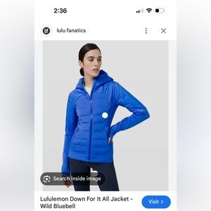 Lululemon down for it all bluebell